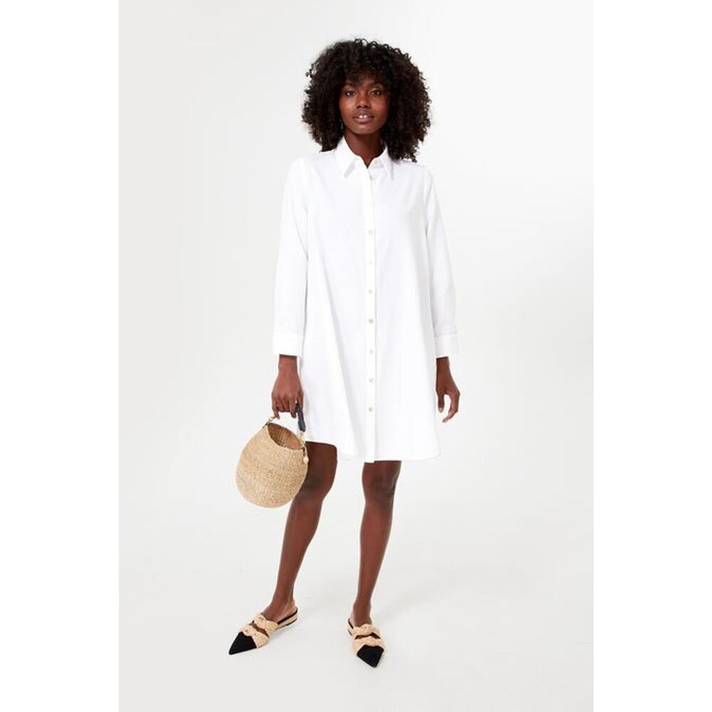 Pomander Place Tuckernuck White Oxford Harris Oversized Shirt Dress Size XS NWT